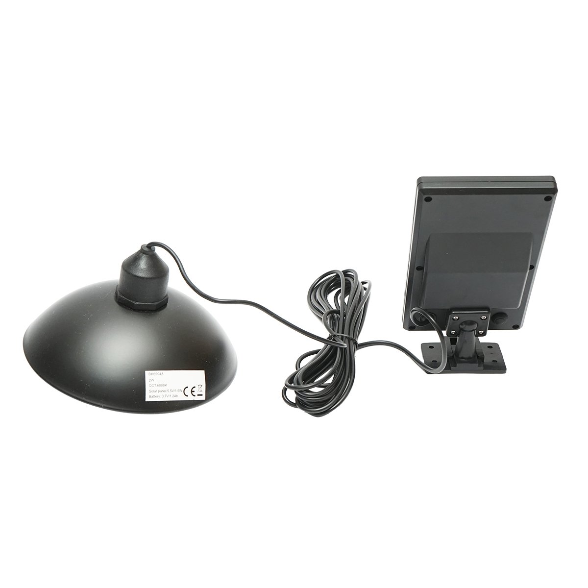 Lampa solara LED 2W cu panou solar 1.5W/5.5V, baterie 3.7V/1.2 Ah si abajur IP54 Breckner Germany